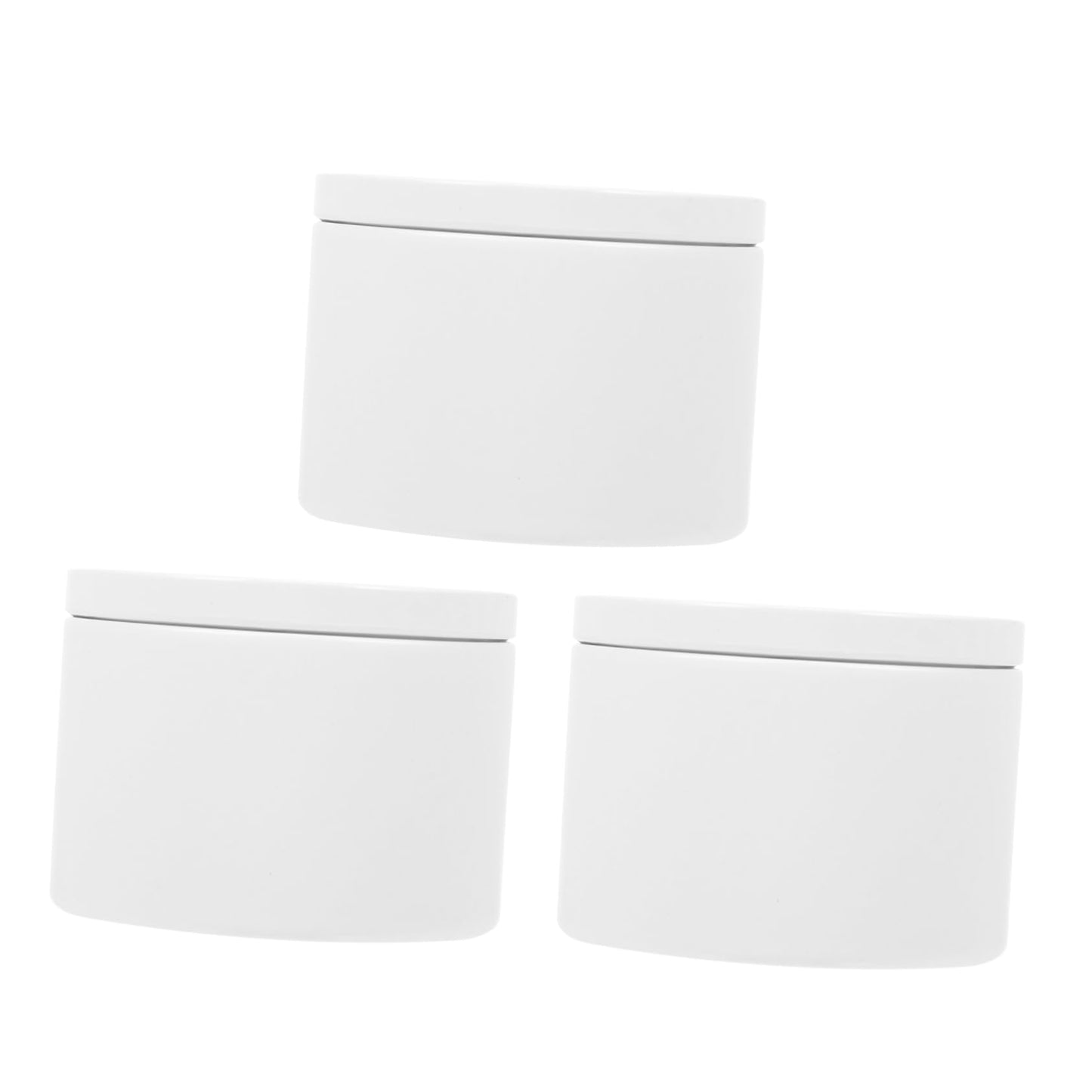 OHPHCALL 3pcs Metal Candle Containers Empty Candle Jars Storage Jars for Elegant Decorative Tin