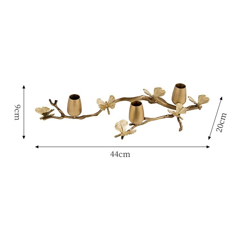 YUHUAWF Candle Holderss Light Luxury Romantic Brass Candle Holder Retro Decorative Three-Head Candlestick Ornaments Decorative Candlestick