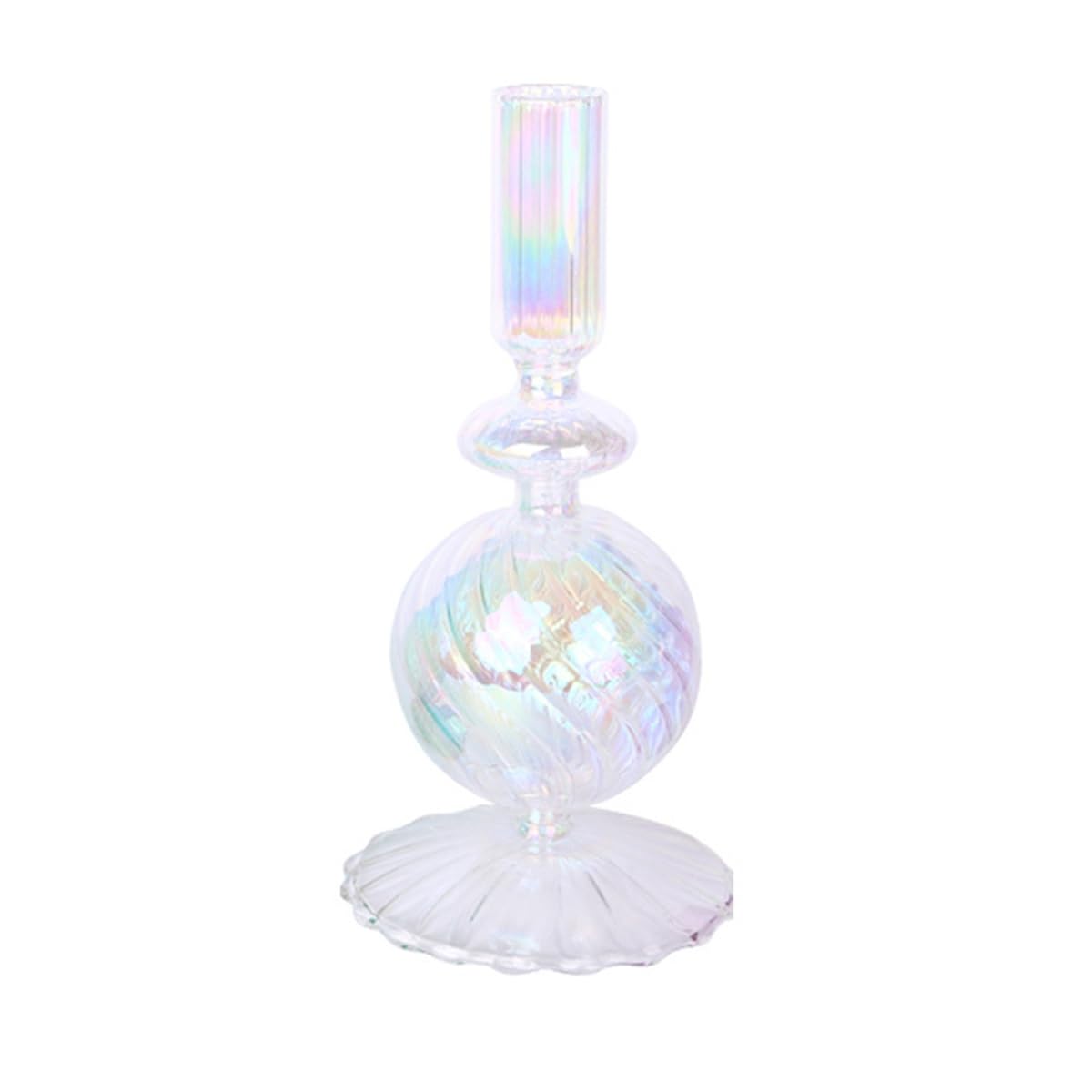 Ayuduots Glass Candlestick Holders, Elegant Glass Taper Candle Holder Centerpieces for Home Ornaments Wedding Party Decorations