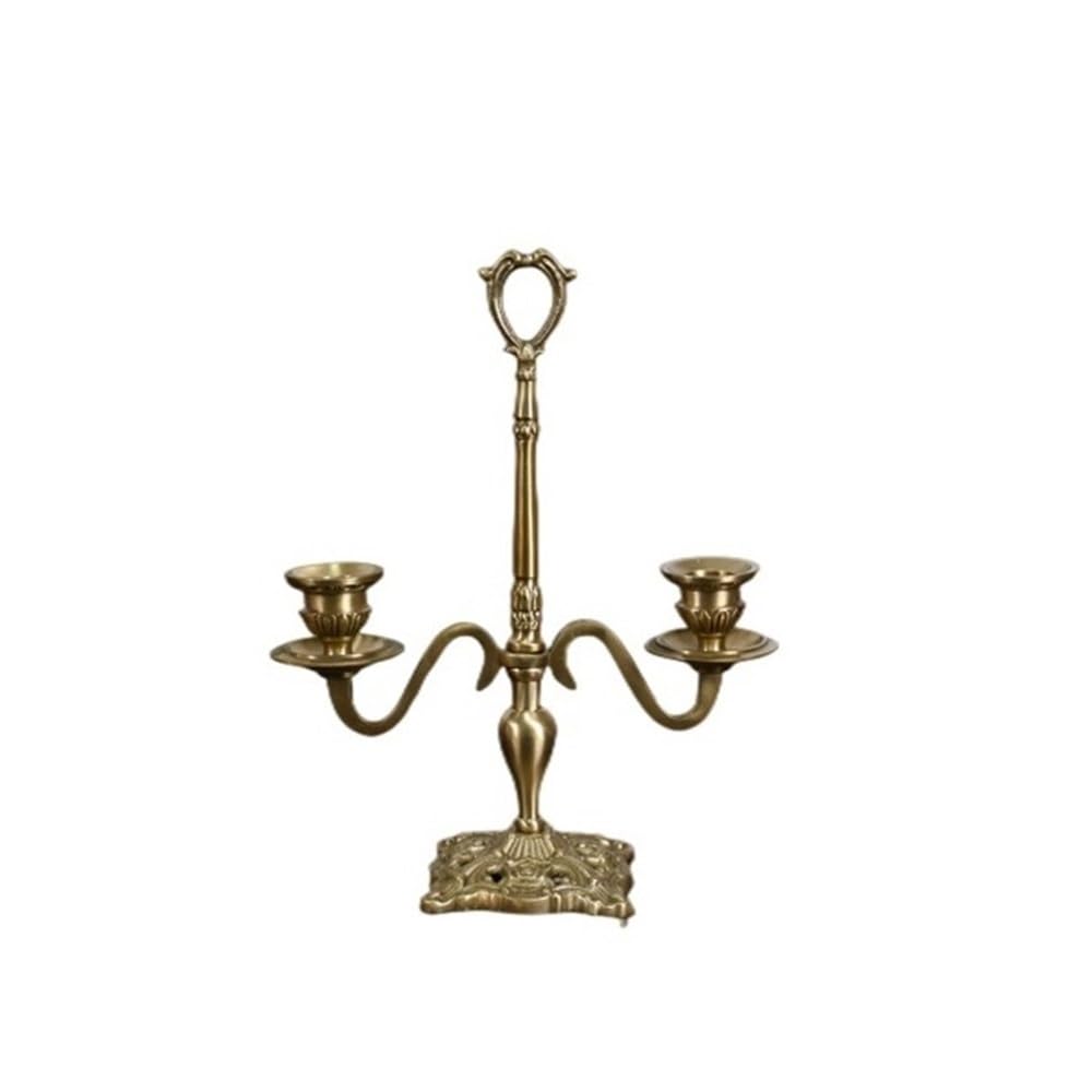 Candle Holders European Brass Double Head Candle Holder, Luxury Table Decoration, Candle Holder, Ornaments for Living Room Decorative Candle Holder