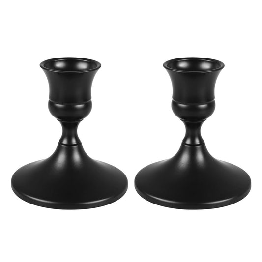 Taper Candle Holders, 2PCS Vintage Metal Chamberstick Stand Decorative Candle Holders for Home Dinner Table Christmas Wedding Party