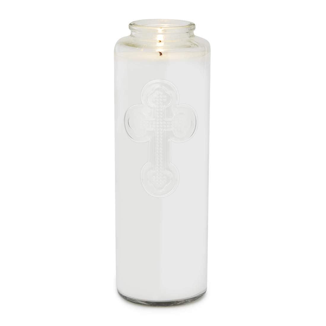 Root Candles 7-Day Clear Glass Devotional Prayer Candle, Divine Mercy