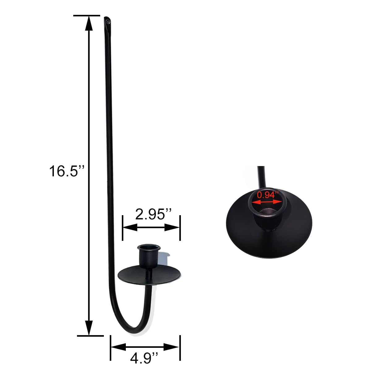 Wall Candle Holder Set of 4, Modern Candle Sconces Wall Mount Metal Holders Hanging Candle Pillar Holder for Living Room, Wedding, Farmhouse, Fireplace, Matte Black