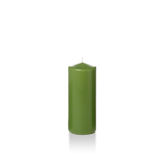 yummi 2.25" x 5" Green Tea Slim Round Pillar Candles - 4 per Pack