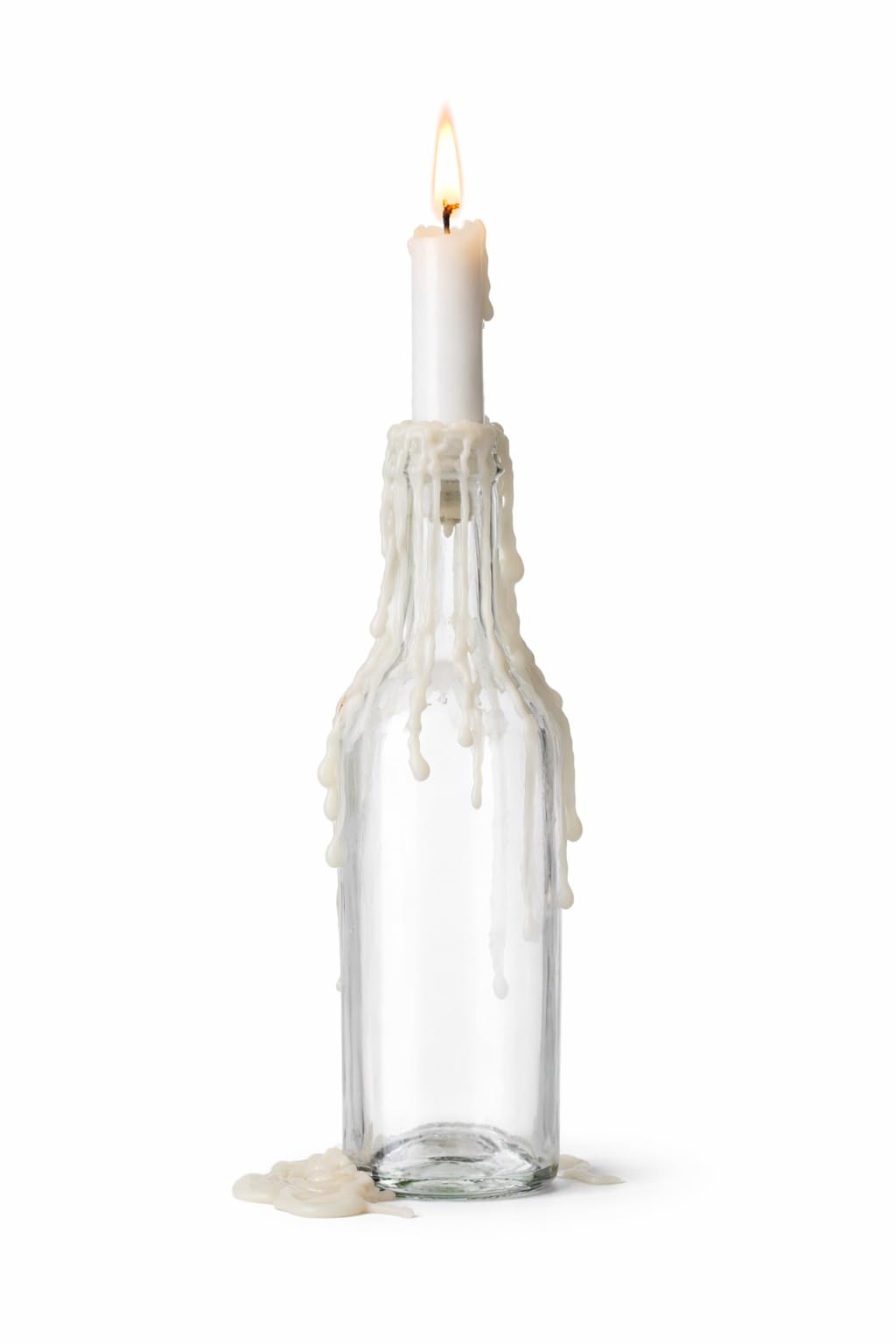 Funny Guy Mugs Drip Candles – 24 Pack Purple Dripping Wax Candles, 6.5” Unscented Tapers for Bottle Drip Décor & Statement Centerpiece