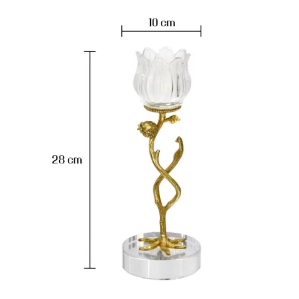 Candlestick Holders Light Luxury Crystal Glass Candlestick Living Room Restaurant Table Creative Decorative Ornaments Candle Holder Candle Holders