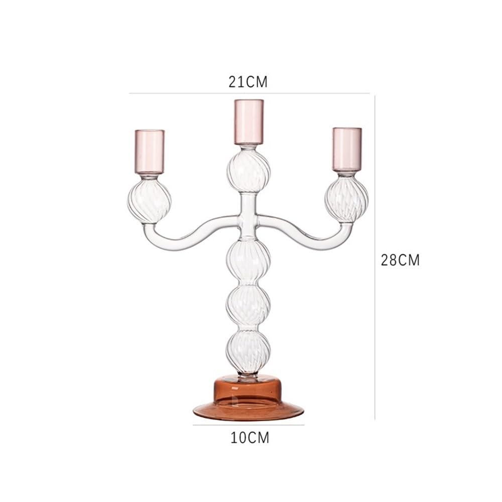 Candlestick Holders European Style Three-Head Glass Candlestick Home Decoration Ornaments Wedding Table Candle Holder Candle Holders