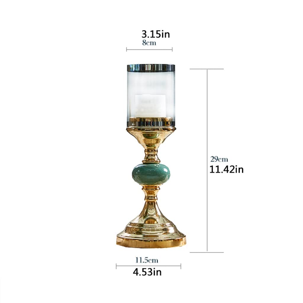Candlestick Holders Pillar Candle Holder with Glass, Hurricane Candle Holder for Wedding Anniversary Housewarming Party Table Centerpieces Candle Holders (Size : B)