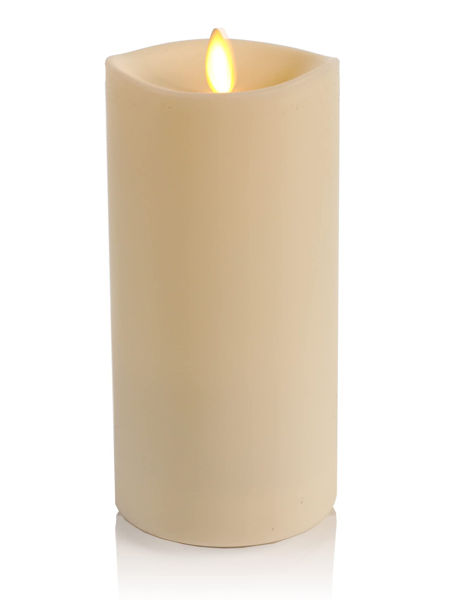 Luminara Pearl Ivory Outdoor Flameless Candle 3.25" x 7", Separate Remote, Moving Flame Flickering Realistic LED Battery Operated Pillar Lights Decor, Outside Lantern Halloween Christmas Decorations