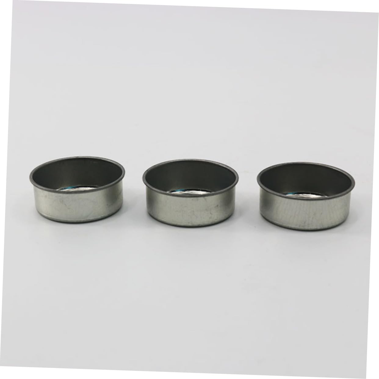 HOMSFOU 10pcs Elegant Iron Candlestick Tealight Candle Tins DIY Jars for Creams Skincare