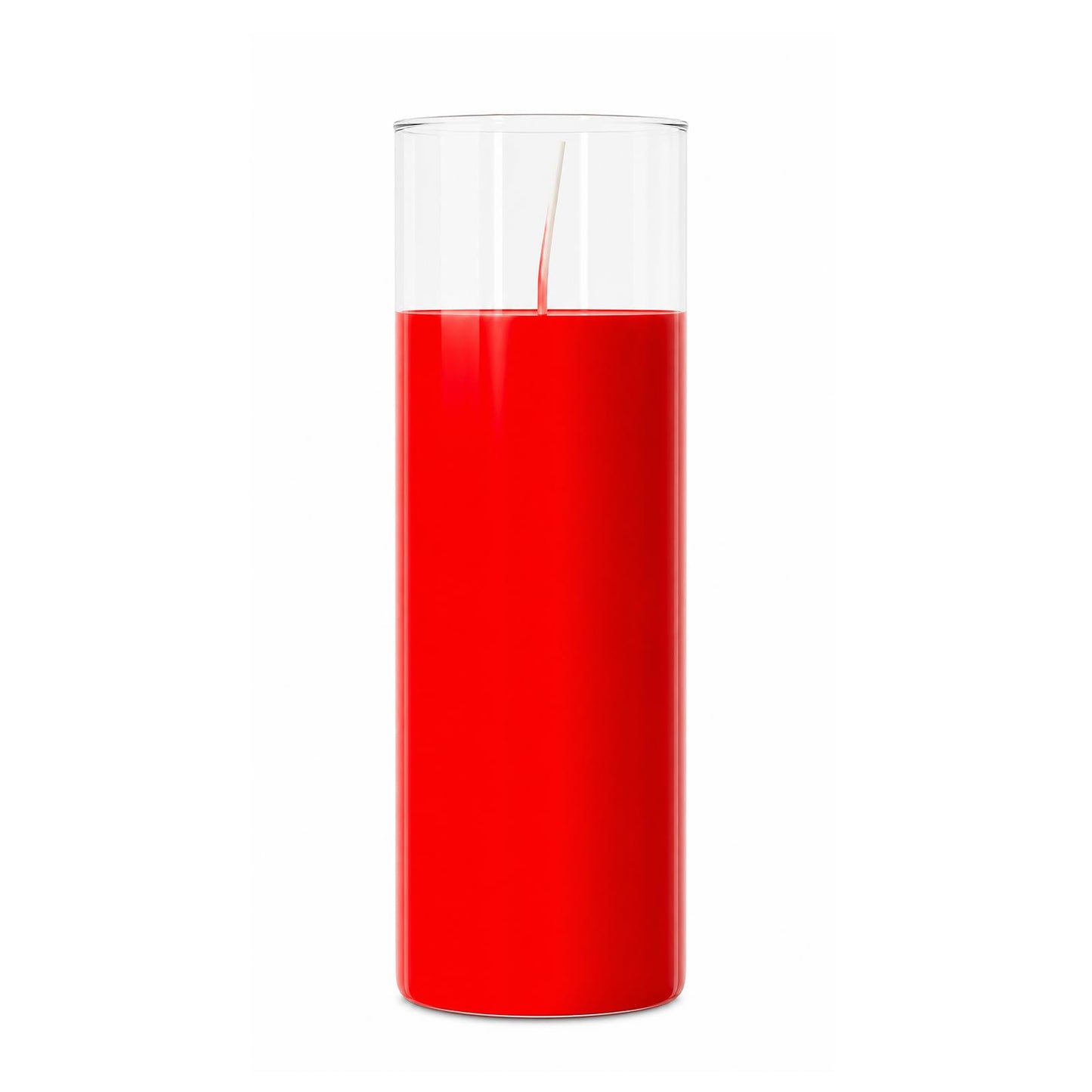 chaoxinge 2.24x7 inch Red Devotional Candles in Glass Jar - 1 Piece - 120 Hours – Prayer Candle - Tall Pillar Candles for Religious, Memorials, Party Decor