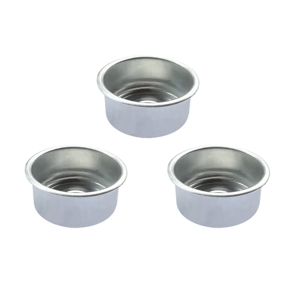 UUYYEO 20 Pcs Aluminium Candle Cups Holders Candlestick Liners Inserts Holders Tea Light Case Containers for Lamp or Candle Making