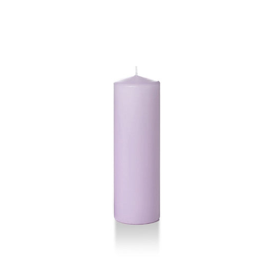 yummi 2.25" x 7" Lavender Slim Round Pillar Candles - 4 per Pack