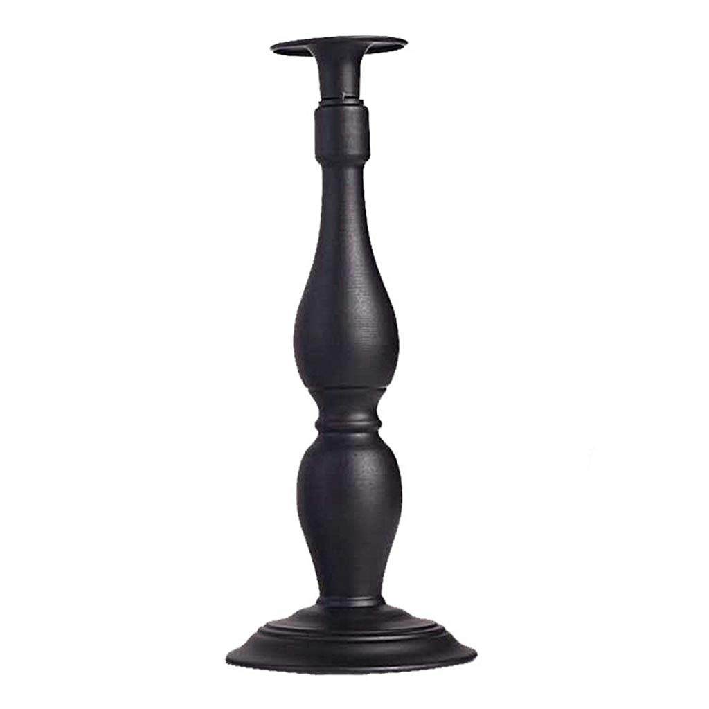 XILIN-1987 Candle Holderss European Classical Candle Holder Black and White Single Head Candlestick Court Wrought Iron Home Furnishings Decorative Candlestick (Color : A)