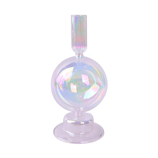 Ayuduots Glass Candlestick Holders, Elegant Glass Taper Candle Holder Centerpieces for Home Ornaments Wedding Party Decorations