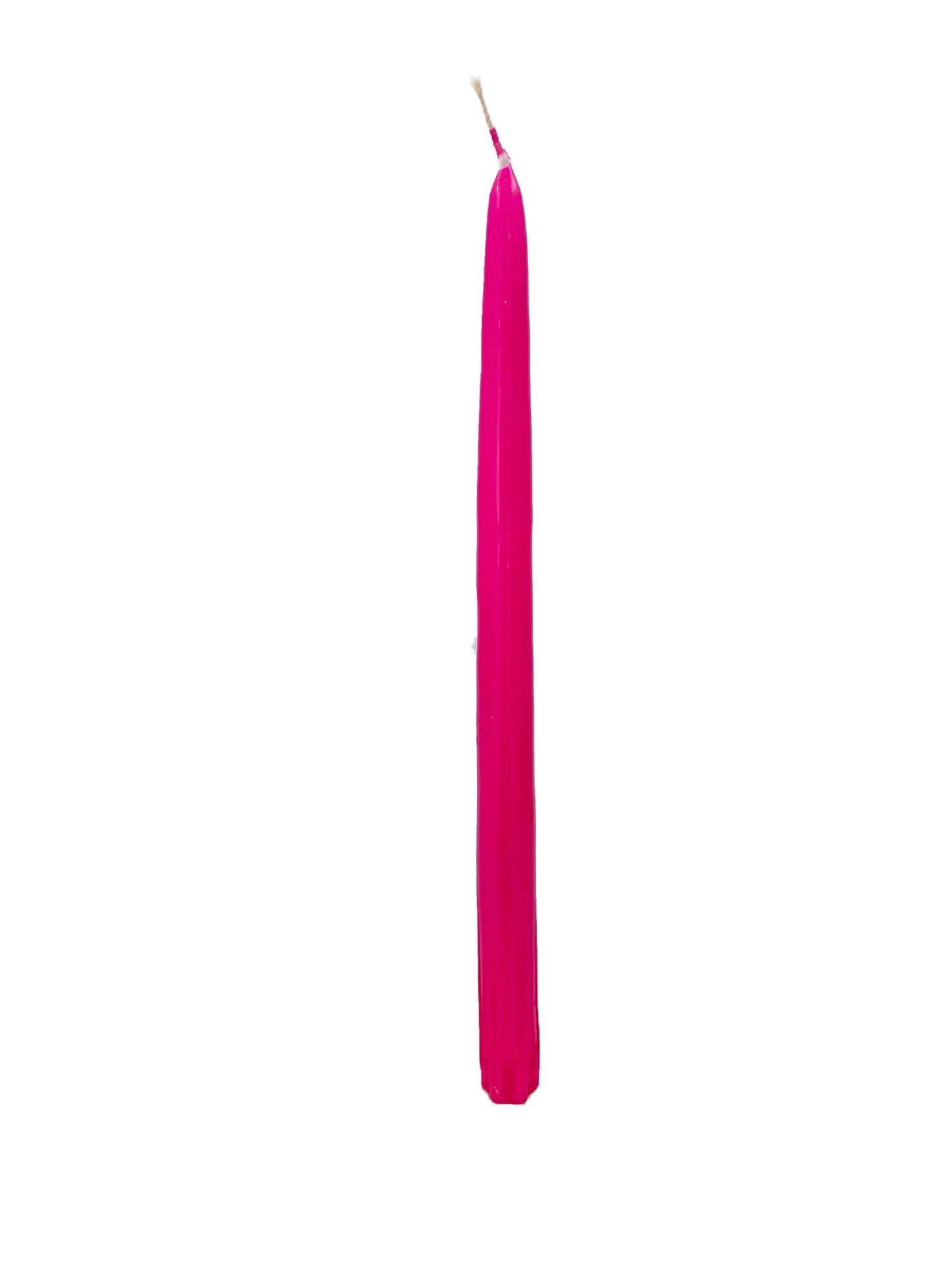 D'light Online Premium Quality Elegant 12" Berry Hot Pink - Fuchsia Taper Candles Premium Quality Hand-Dipped Tapered Candles, Dripless and Smokeless - Set of 12 Individually Wrapped (12 Inch, Berry)