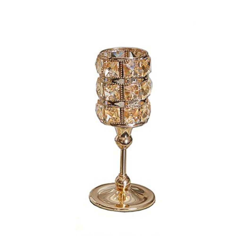 cfycfy987 Candelabra Household Crystal Candle Holder Decorative Candlestick for Home Decor, Wedding, Dinning, Party, Anniversary Candle Sticks Holder(Small)