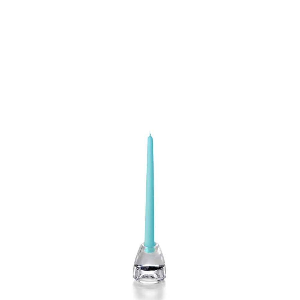 yummi Caribbean Blue Taper Candles -10 inch - 12 per Pack
