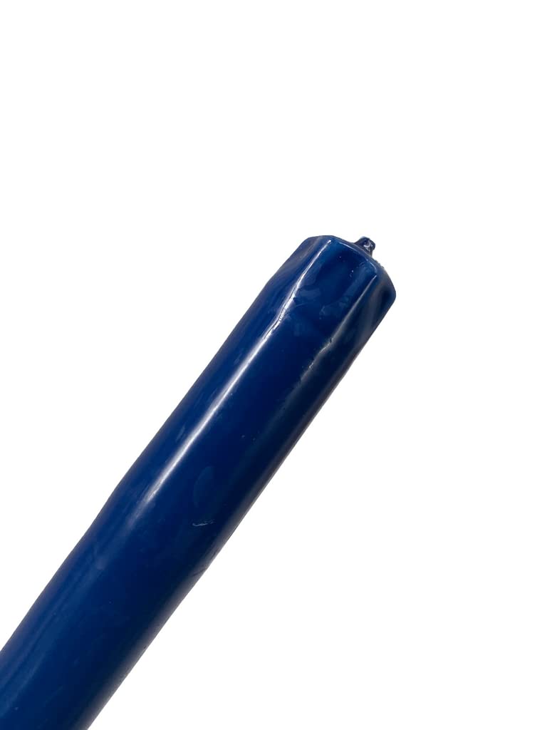 D'light Online Elegant 10" Unscented Cobalt Blue Taper Candles, Premium Quality Hand-Dipped Tapered Candles, Dripless and Smokeless - Set of 12 Individually Wrapped (10 Inch, Cobalt Blue)