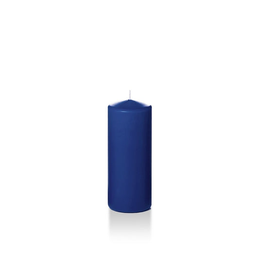 yummi 2.25" x 5" Navy Blue Slim Round Pillar Candles - 4 per Pack