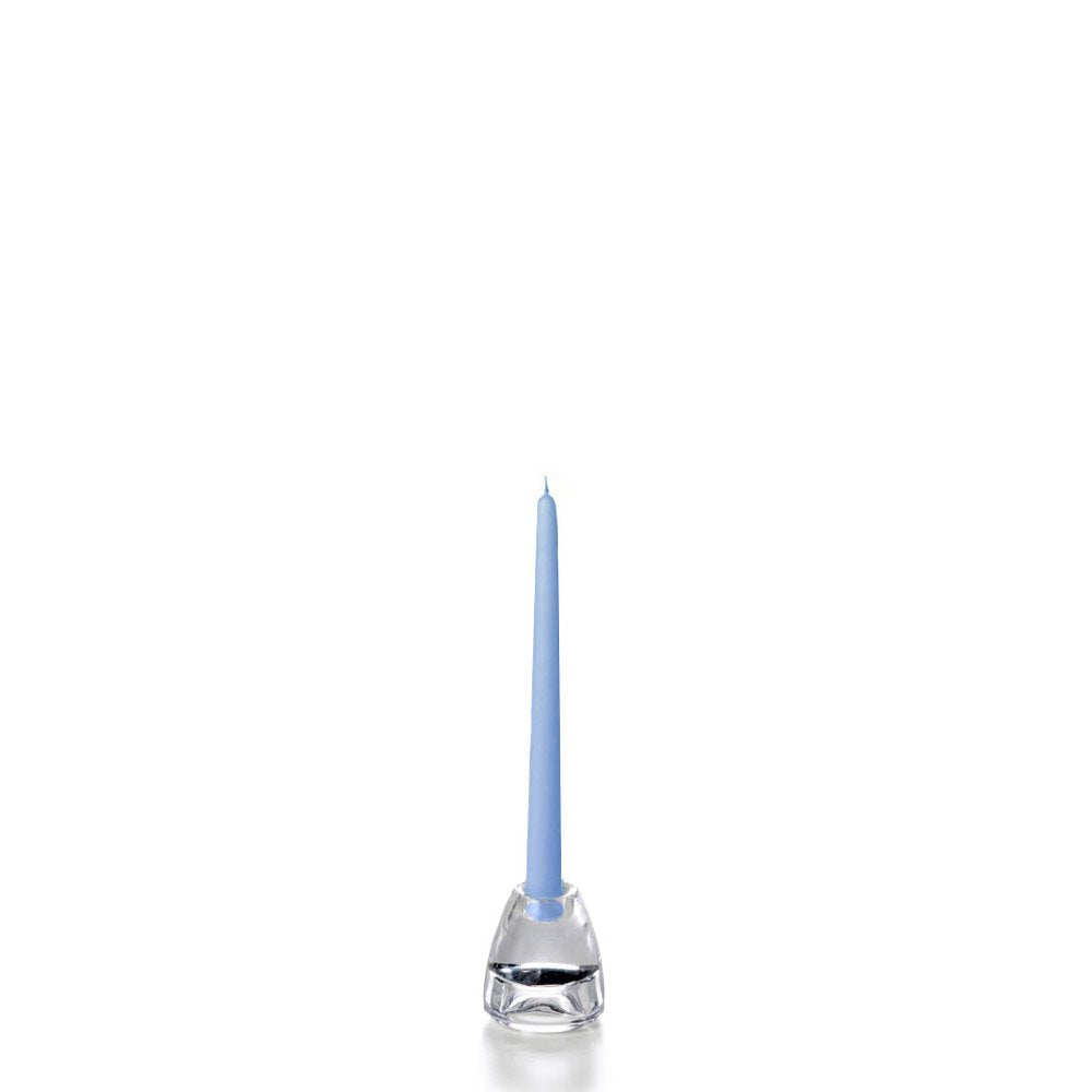 yummi Periwinkle Blue Taper Candles -10 inch - 12 per Pack