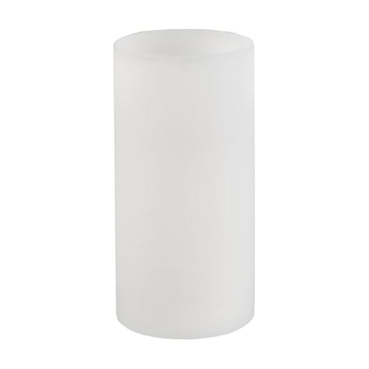 Mikasa 3x4 Inch White LED Wax Pillar Candle with Flickering Flame, Battery Operated Flameless Candle with 5-Hour Timer, Real Wax Finish for Home Decor and Seasonal Displays