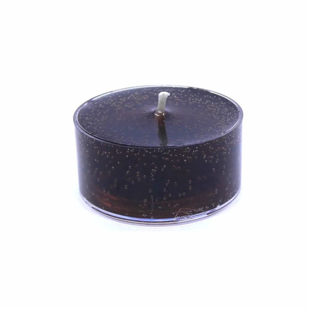 4 Pack Unscented Black Color Mineral Oil Based Up to 8 Hours Each Tea Lights Candles for Weddings Special Events The Gel Candle Company™