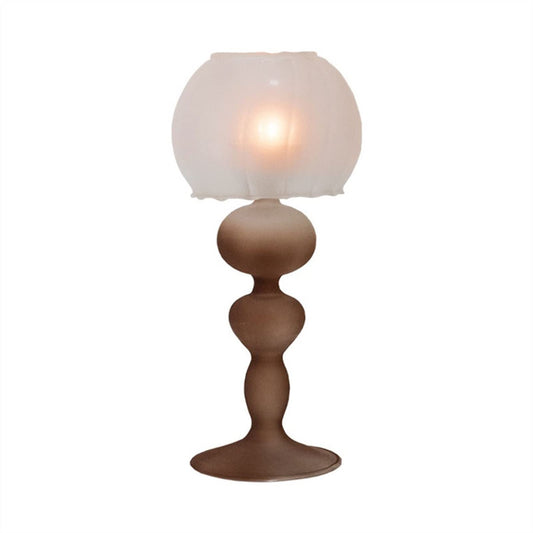 Decorative Candle Holder Aromatherapy Candle Holder for Home, Cafe, Table Decoration, Vintage Frosted Glass Candle Holder/Candle Holder