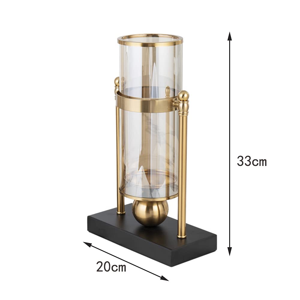 Crystal Centerpiece Classic Candlesticks Candle Holder Luxurious Candlestick Holder Exquisite Candlelight Dinner Ornaments for Indoor House Decor Coffee Table Centerpeices Wedding-B H33xl20cm