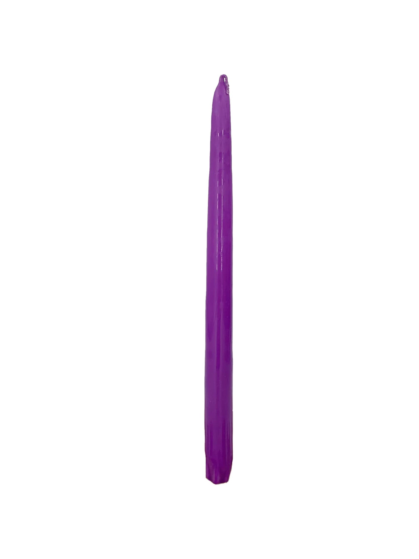 D'light Online Elegant 10" Unscented Purple Taper Candles, Premium Quality Hand-Dipped Tapered Candles, Dripless Tapers and Smokeless - Individually Wrapped (10 Inch, Purple)