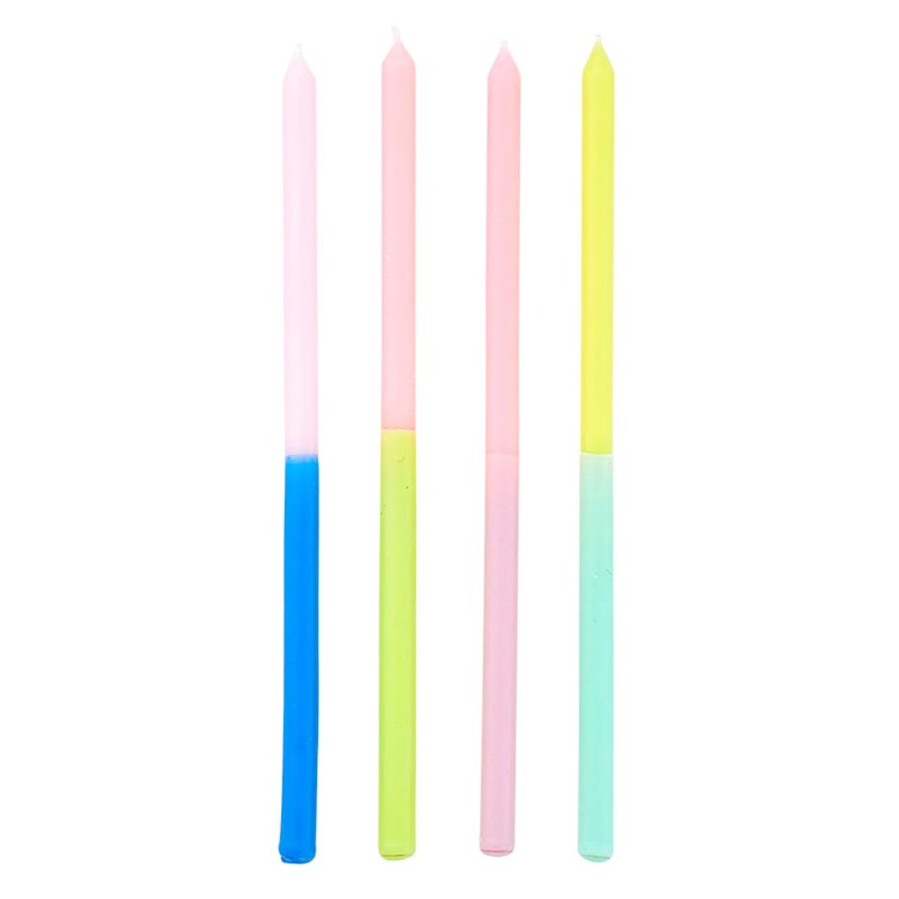 Slant Collections 16-Count Birthday Candles Colorful Cake Candle Pack, 5.5" Tall, Always Have Fun