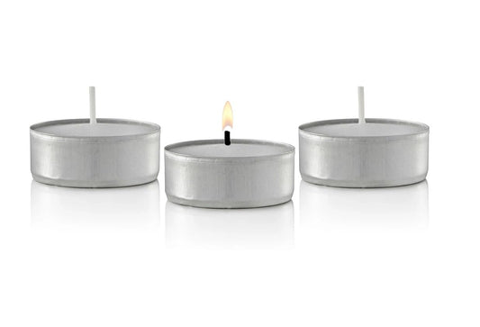 D’Light Online 5 Hours Long Burn Time Unscented White Tealight Candles in Aluminum Cup for Home Decor, Wedding, Holiday, Restaurants, Shabbat, Spa or as a Emergency Candle - Set of 125