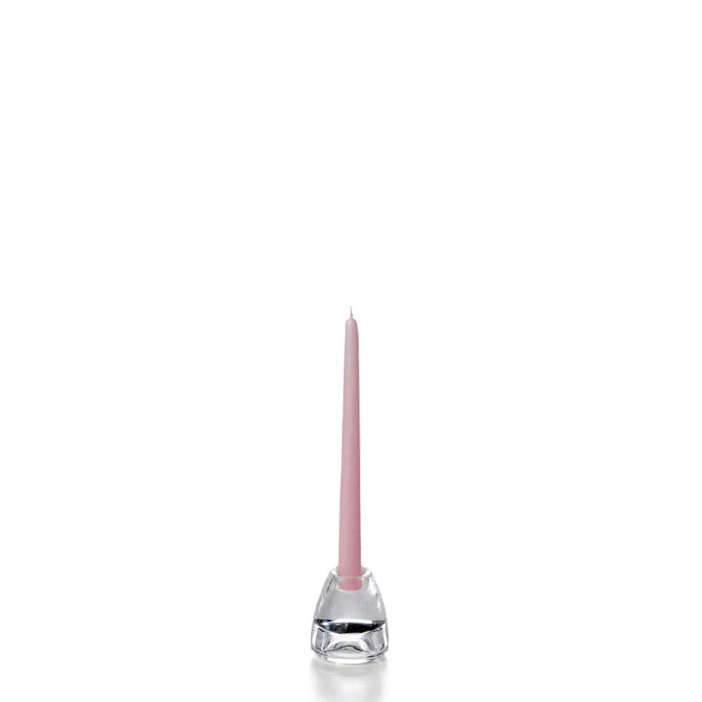 yummi Light Rose Taper Candles -10 inch - 12 per Pack