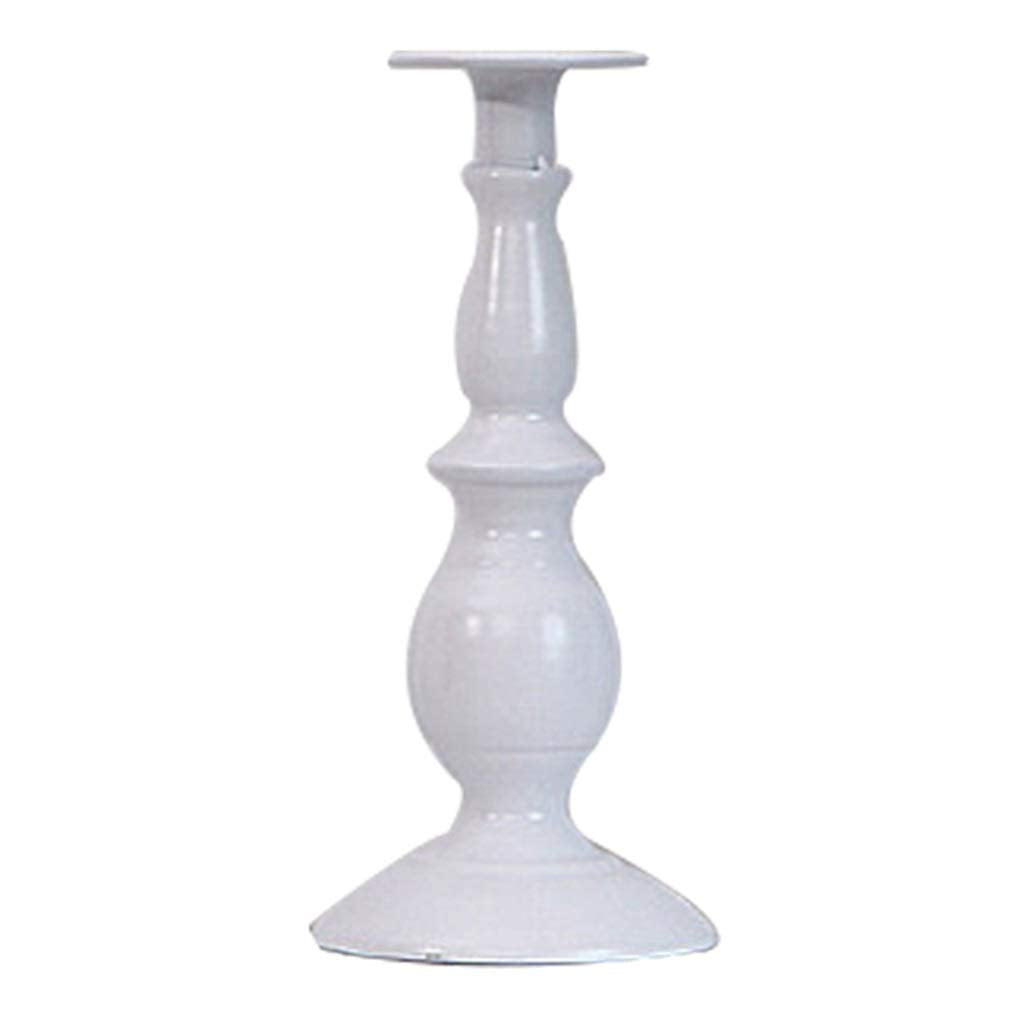 XILIN-1987 Candle Holderss European Classical Candle Holder Black and White Single Head Candlestick Court Wrought Iron Home Furnishings Decorative Candlestick (Color : B)