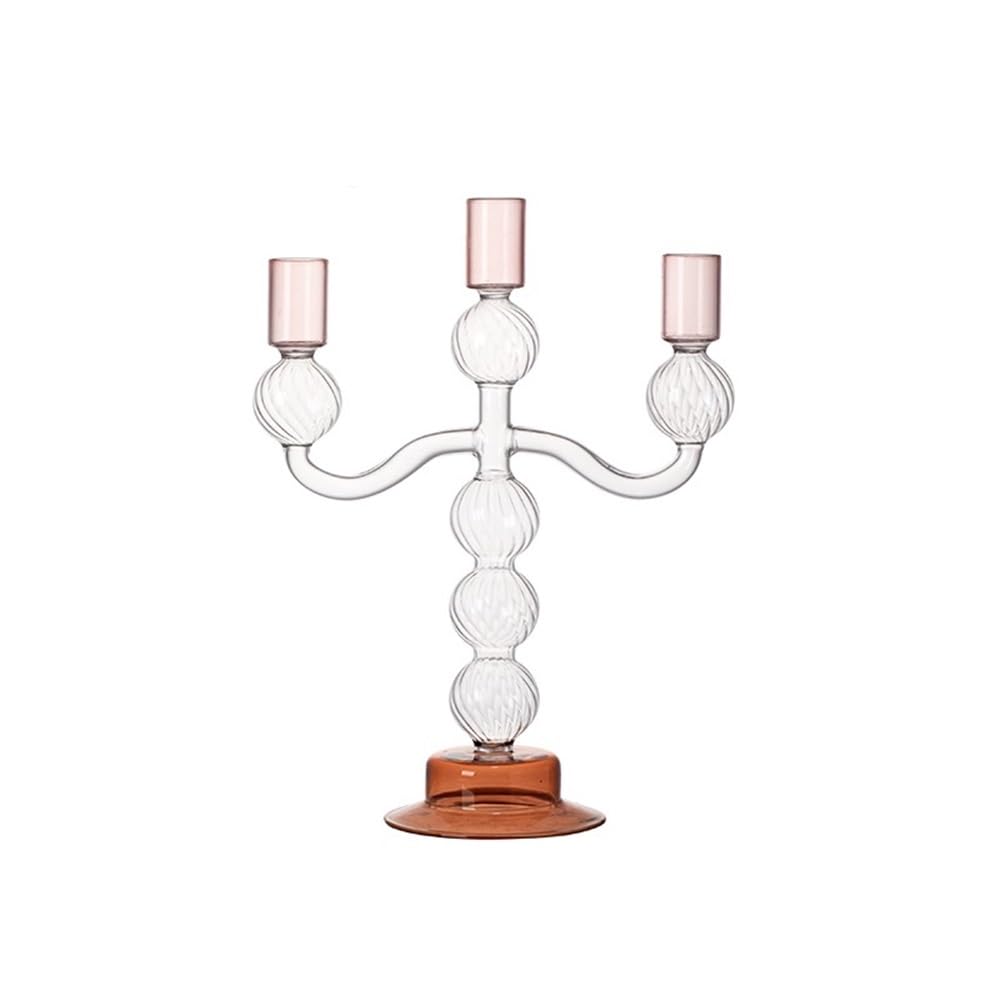 Candlestick Holders European Style Three-Head Glass Candlestick Home Decoration Ornaments Wedding Table Candle Holder Candle Holders