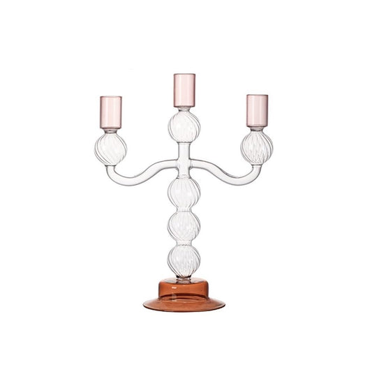Candlestick Holders European Style Three-Head Glass Candlestick Home Decoration Ornaments Wedding Table Candle Holder Candle Holders