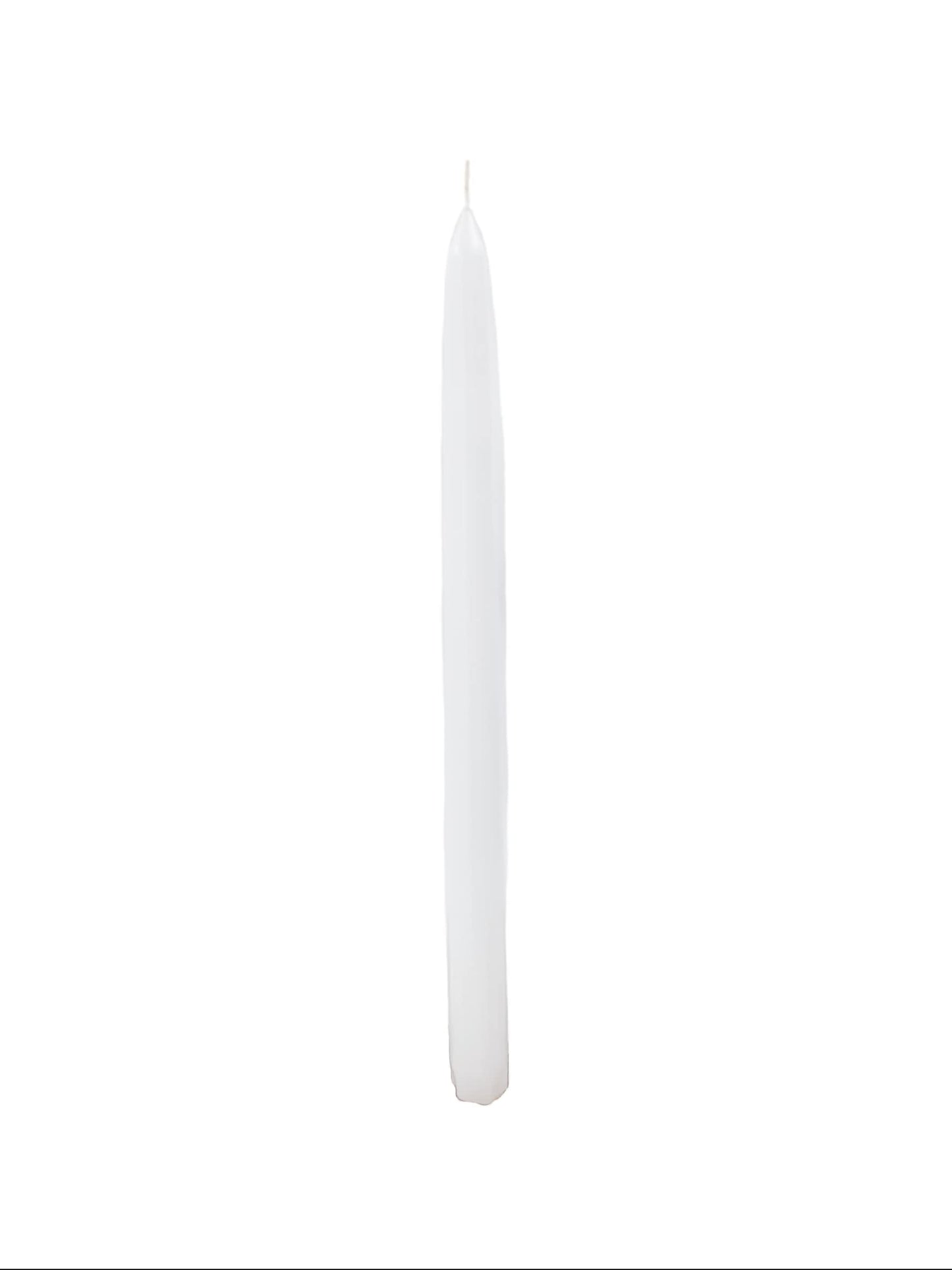D'light Online White Taper Candles, 10 Inch Premium Quality Candles Hand-Dipped Tapered Candles, Dripless, Smokeless and Unwrapped Bulk Pack for Events - Set of 12 (10 Inch, White)