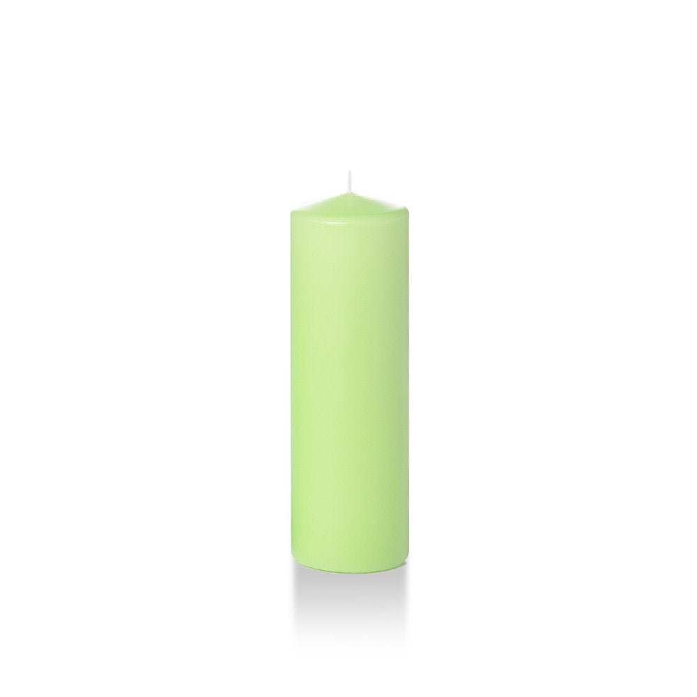 yummi 2.25" x 7" Mint Slim Round Pillar Candles - 4 per Pack