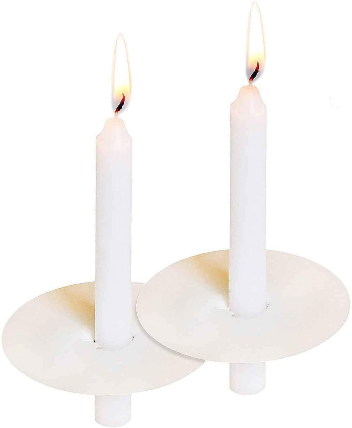 200 Church Candles with Drip Protectors for Devotional Candlelight Vigil Service, Box of 200 Candles,5" H X 1/2" D, No Smoke,Unscented White.