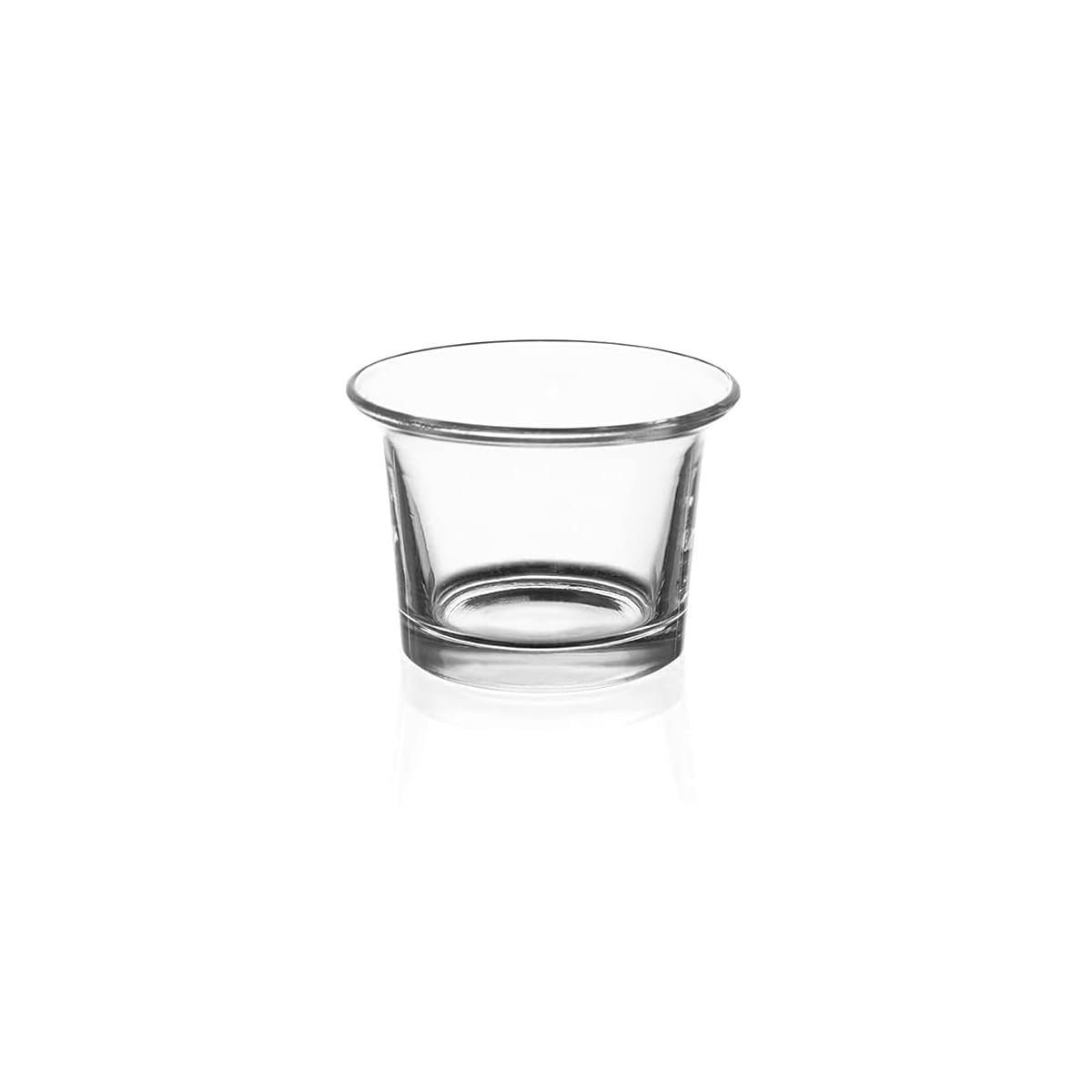 WGV Flare Lip Cylinder Tea Light Votive Candle Holder 2.4" W x 1.75" H, Clear Oyster Glass Cup, Small Accent Decor, 1 Pc