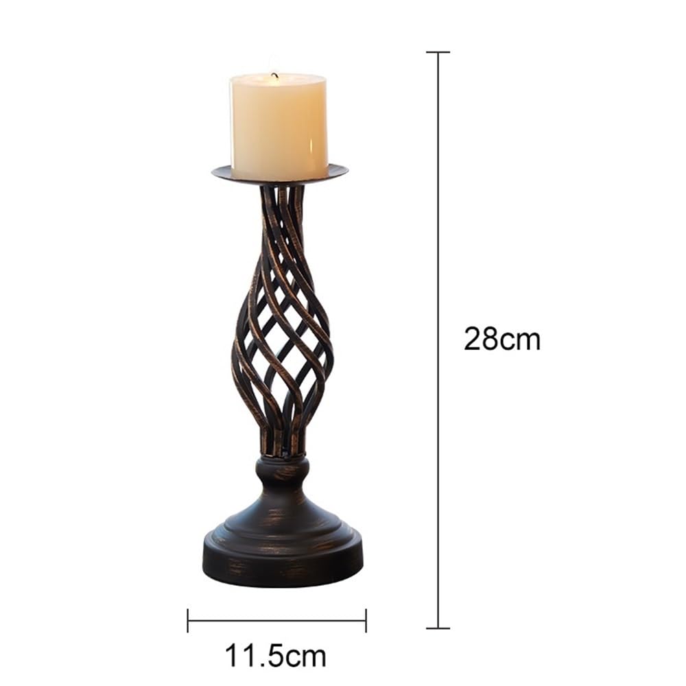 Candlestick Holders Vintage Candlestick Ornaments Candlelight Dinner Table Candle Holder for Wedding, Church, Halloween Candle Holders(Large)
