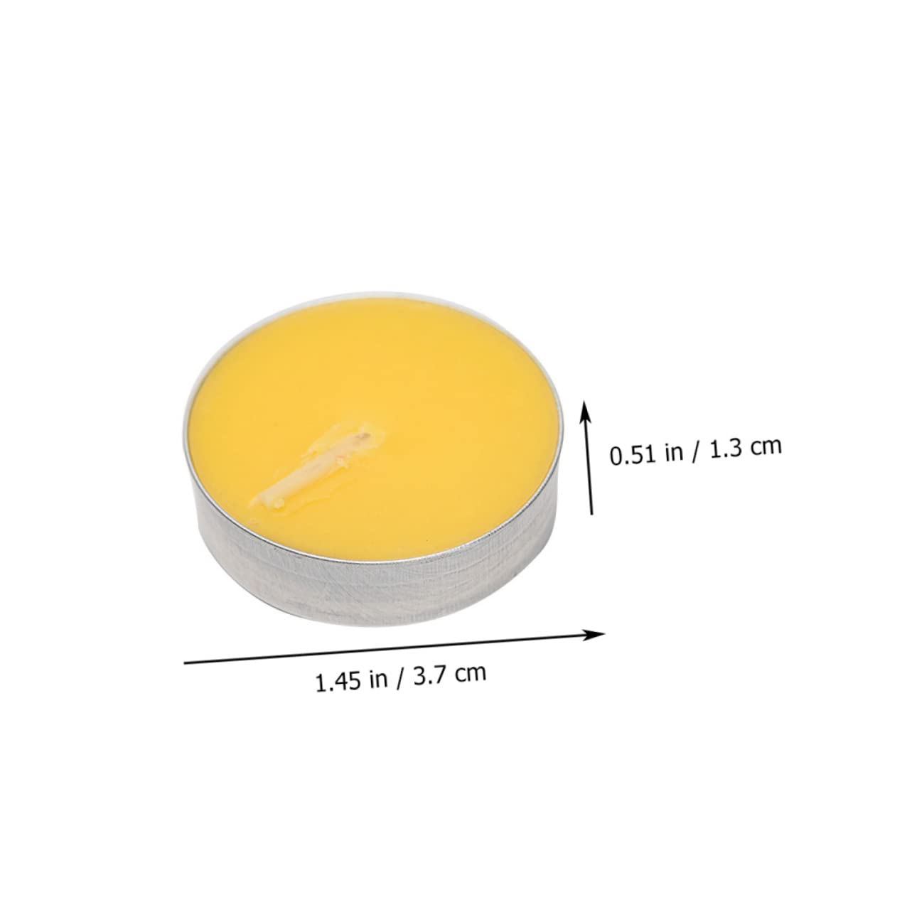Cabilock 16Pcs Smokeless Tea Light Candles Set Unscented Round Compact Candles Natural Wax for Tea House and Office Use Long Burning Mini