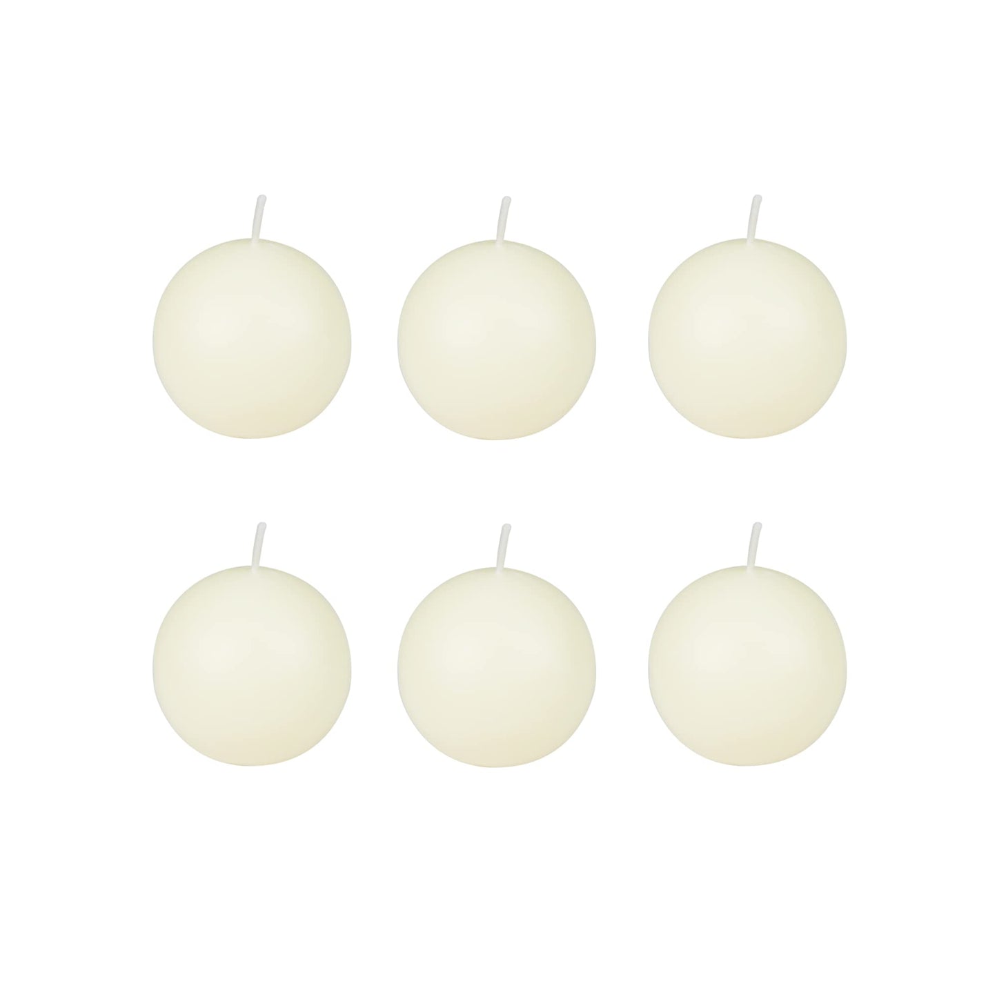 3 Inch Pale Ivory Ball Candles