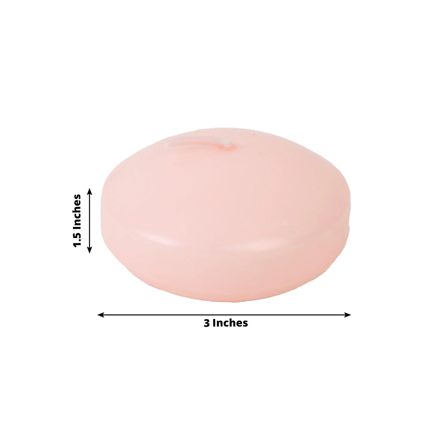 Efavormart 12 Pack 3" Blush Unscented Floating Candles, Long Burn Dripless Wax Discs with Cotton Wick for Cylinder Vases and Wedding Centerpieces