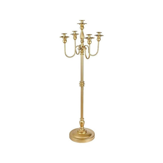 cfycfy987 Candelabra Retro Floor-Standing Tall Candlestick Wedding Arrangement Metal Five-Head Candle Holder Candle Sticks Holder(Large)