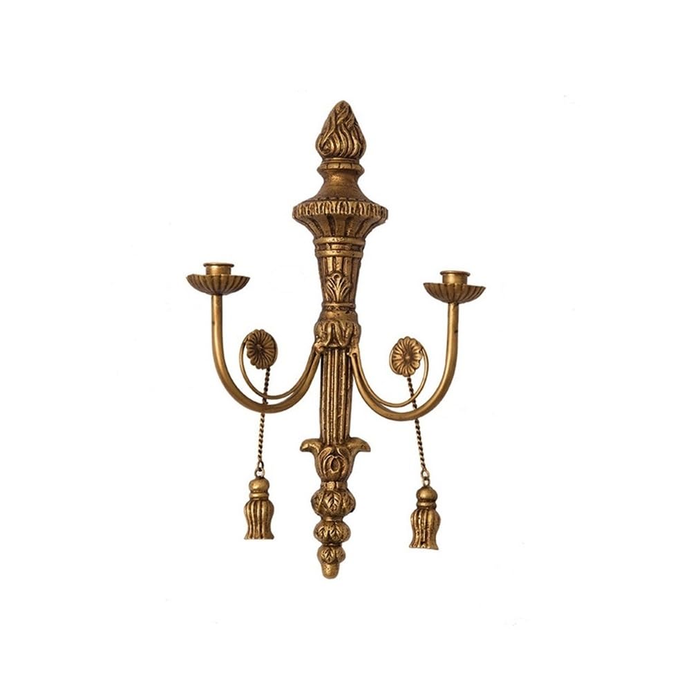 YUHUAWF Candle Holderss Retro Wall Decoration Candlestick Home Living Room Light Luxury Old Iron Candle Holder Decorative Candlestick