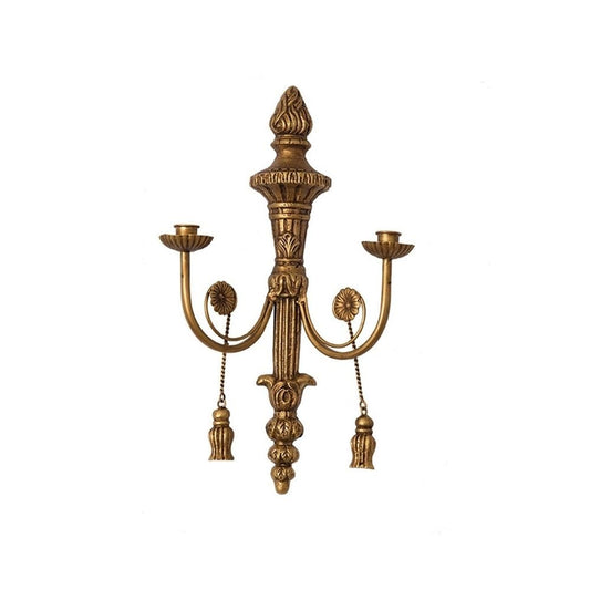 YUHUAWF Candle Holderss Retro Wall Decoration Candlestick Home Living Room Light Luxury Old Iron Candle Holder Decorative Candlestick