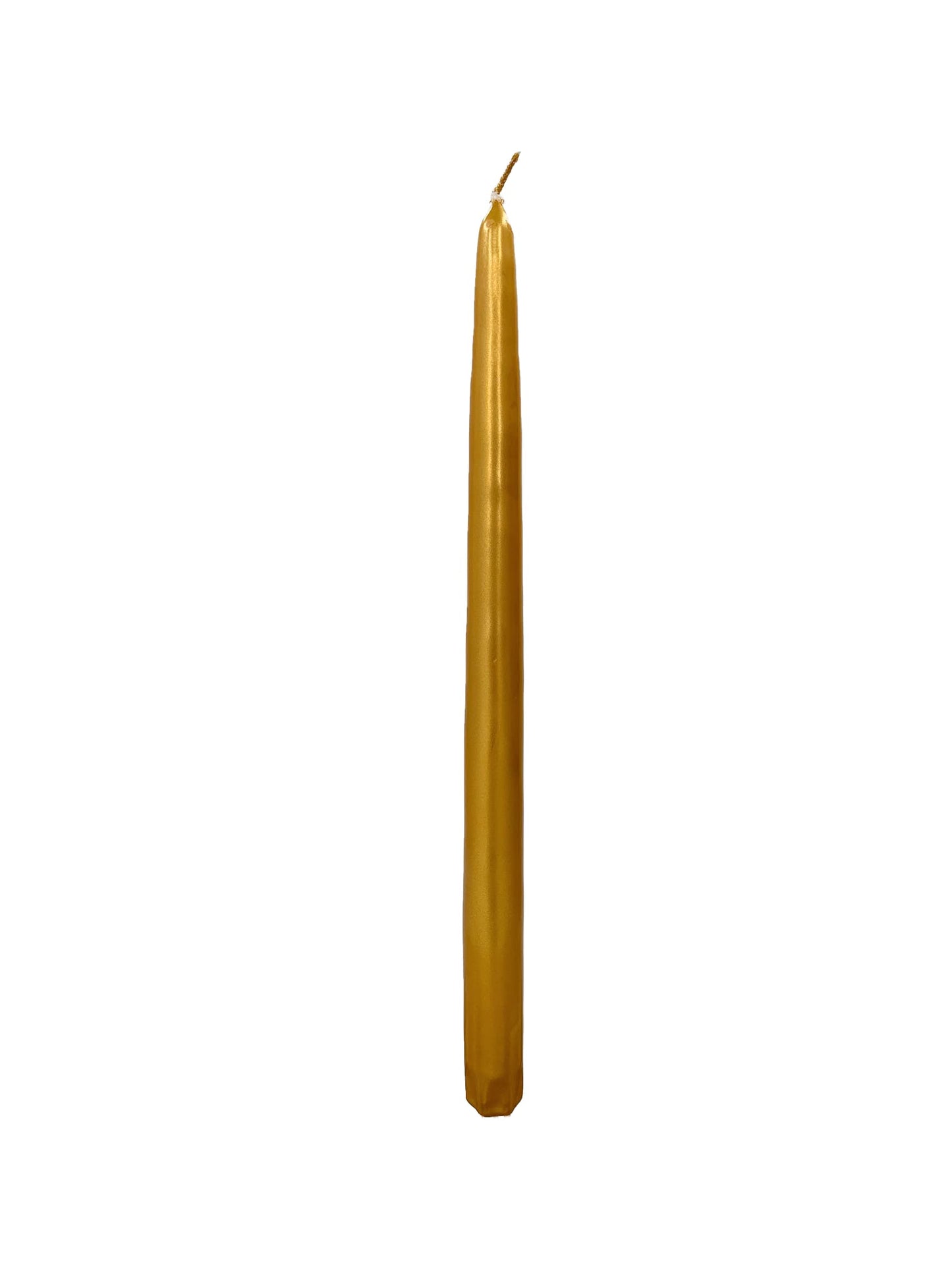 D'light Online Premium Quality 12" Metallics Taper Candles - Unscented, Dripless and Smokeless for Christmas Decor, Holiday Dinners and Festive Parties - Set of 12 (12 Inch, Lustrious Metallics)
