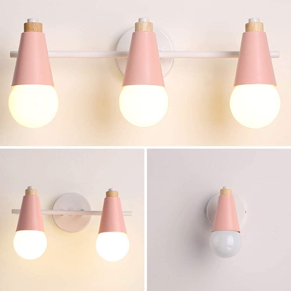 KISAD Wall Lighting Fixtures Nordic Coloured Metal Wall Sconces Adjustable Industrial Bedroom Bedside Wall Lamp Wall Mounted Lighting Fixture for Living Room Bathroom Sink Corridor(Green,1 Light)