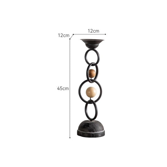 Candlestick Holders Black Retro Old Iron Candlestick Creative Home Decoration Ornaments Candle Holder Candle Holders
